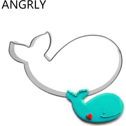 Whale Mold Kitchen Toys Cake Fondant Biscuit Press Icing Set Stamp Cookie Cutter Tools Stainless Steel Best Seller Baking Knife