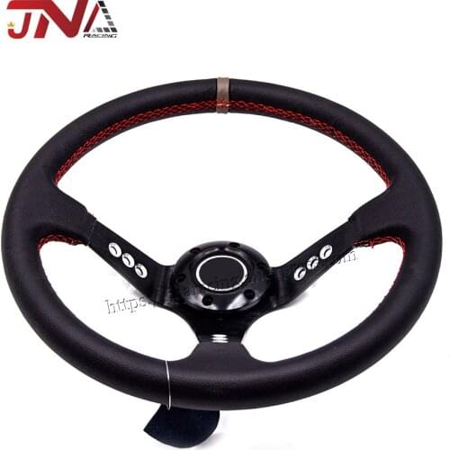 350mm Racing Classical Steering Wheel with Horn Button 3 holes car styling steering wheel