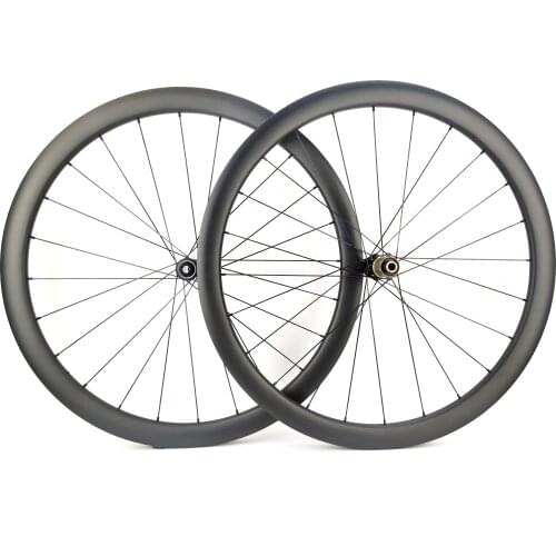 700C 40mm depth road bike disc brake carbon wheels 27 width Tubeless gravel carbon wheelset with center lock disc brake hubs
