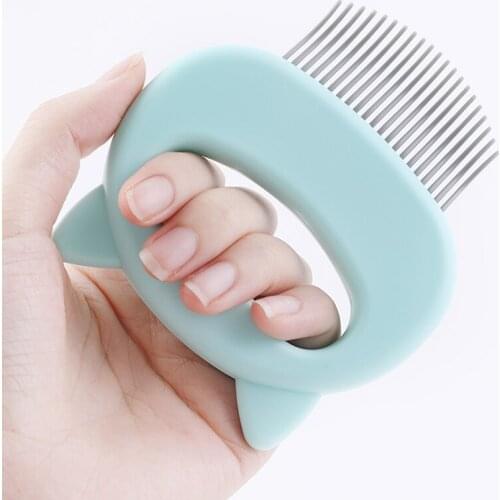 Mini Pets Comb Pets Cat Dog Massage Brush Shell Shaped Handle Pet Grooming Massage Tool To Remove Loose Hairs Only for Cats
