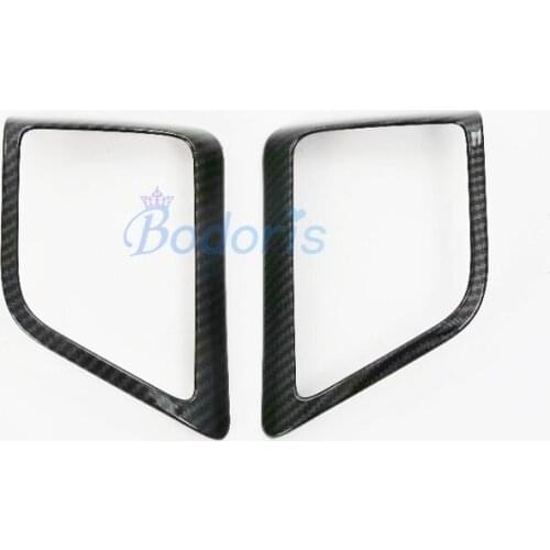 For Toyota Alphard VELLFIRE 30 2016-2019 Interior Carbon Fiber Look Rear Door Audio Speaker Cover Sticker Trim Accessory