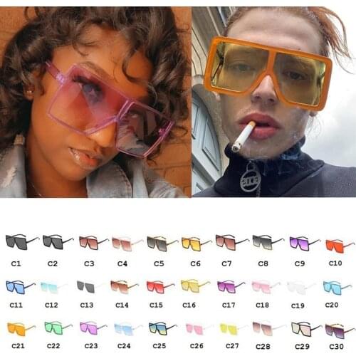 Wholesale Shades Sunglasses Oversized for women Men 2020 Retro Vintage Square Sunglasses Female Bulk Metal Hinge Eyewear UV400