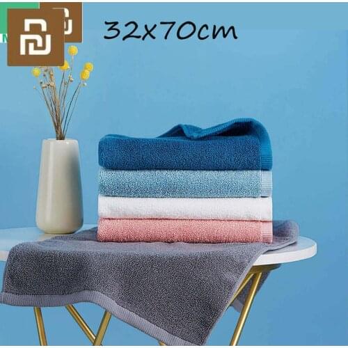 Original Xiaomi Towel 100% Cotton Strong Water Absorption Sport Bath Wash Soft Towels Durable Skin-friendly Facecloth 32x70cm