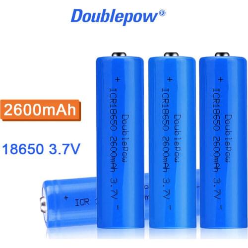 Doublepower 18650 3.7V 2600mAh rechargeable lithium battery, flashlight, laser pointer, remote control, electronic toys