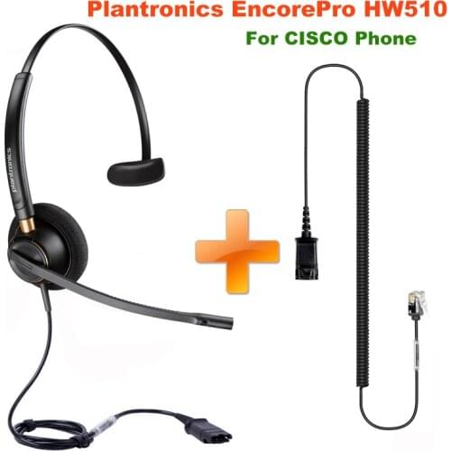 Plantronics EncorePro HW510 89433-01 Wired Headset, with Noise-Canceling Microphone Only for Cisco IP Phones