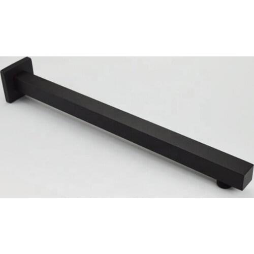 Factory Direct Supply Bathroom Shower Arm Black Wall Mounted Shower Arm Extension 400mm