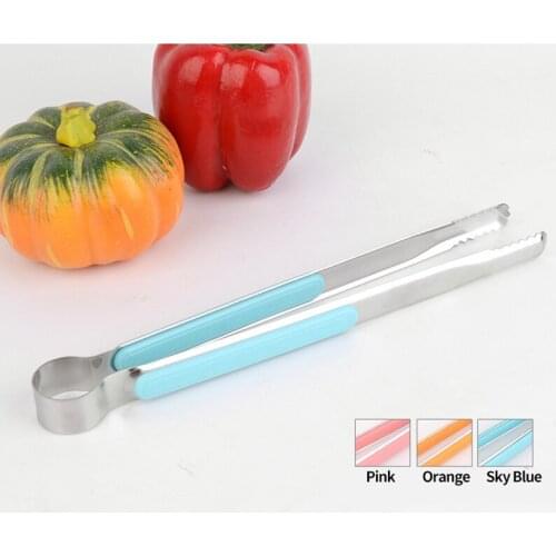 22cm Silicone BBQ Grilling Tong Salad Bread Serving Tong Non-Stick Kitchen Barbecue Grilling Cooking Barbecue Clip