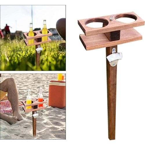 Foldable Wine Table Compact BBQ Beach Beer Cups Bottles Holder Collapsible