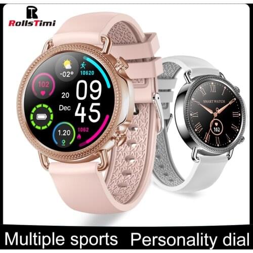 Rollstimi Smart Watch Full Touch Men IP67 Waterproof Bracelet Heart Rate Monitor Sleep Monitoring Fashion Smartwatch Ladies