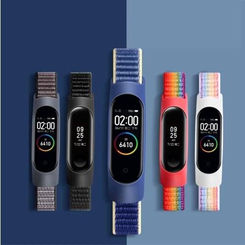 Nylon replacement strap for xiaomi xiomi miband6 mi band6 Correa my band 6 miband 5 4 3 sports Breathable Bracelet straps