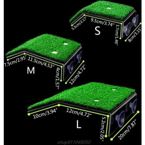 Turtle Basking Drying Platform Suction Cup Tortoise Climbing Ladder Simulated Lawn Landscaping Fish Decoration D11 20 Dropship
