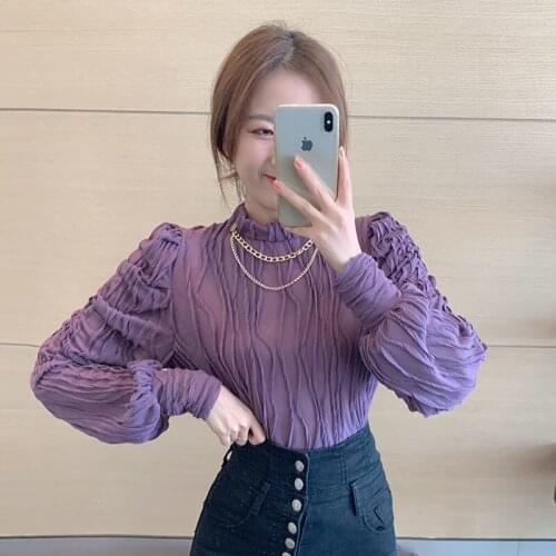 Блузки с воротником стойка Unimmye China At AliExpress