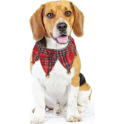 Christmas Pet Dog Bandana Plaid Adjustable Dog Bandana Scarf Collar Pets Costume Accessories for Small Medium Dogs Pet Supplies
