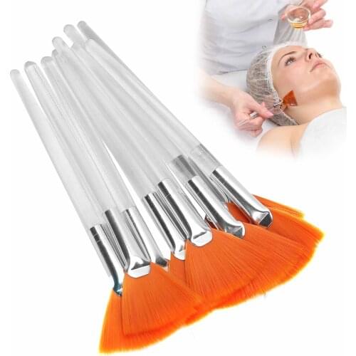 10pcs Facial Mask Brushes Cosmetic Makeup Soft Facial Mask Applicator Fan Brushes