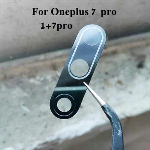 100pcs Original Back Camera Lens For Oneplus 7 Pro 1+7pro Rear Camera Glass Lens Cover Camera outside Glass + stickers