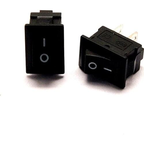 100PCS/LOT Rocker Switch KCD11 Black 2 feet 2 files rocker switch 15MM*10MM 3A / 250V