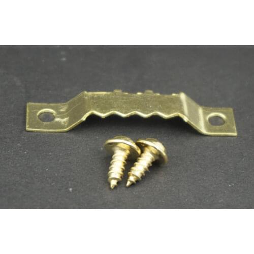 20PCS/Lot Golden Hanging Picture oil Painting Mirror Frame Saw Tooth Hooks Hangers