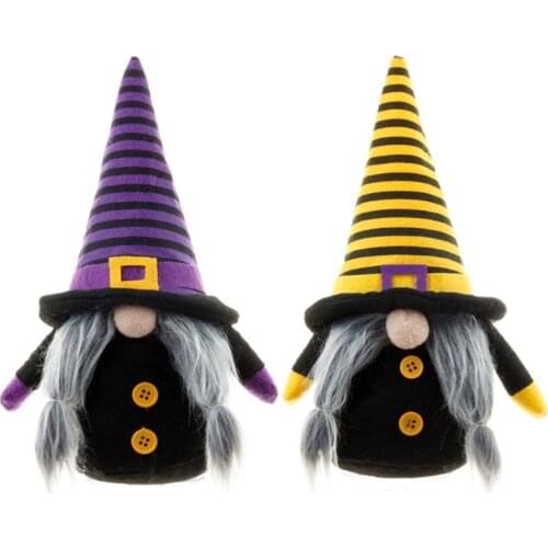 28cm Halloween Dwarf Doll Creative Ghost Festival Rudolf Witch Faceless Doll Home Decoration Desktop Ornaments
