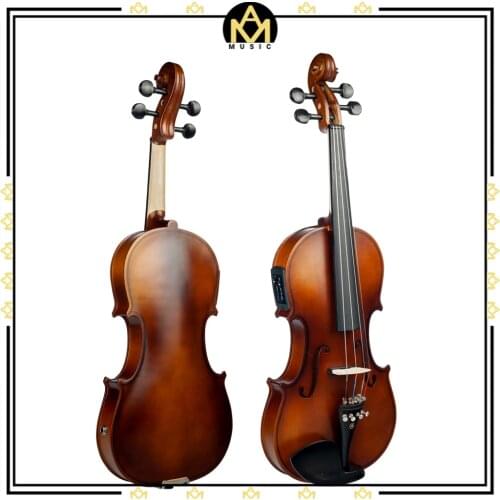 4/4 Acoustic Violin 4/4 Full Size EQ Acoustic Violin Fiddle Kit W/ Bow Case Rosin Bridge Violin Kit