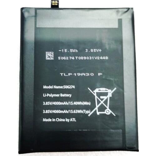3.85V Brand new high quality 4060mAh wiko 506274 Battery
