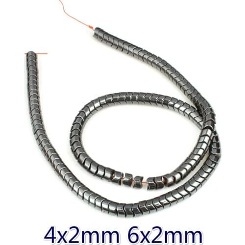 Natural Obsidian Magnet Beads Vacuum Plating Wave Hematite Beads DIY Making Bracelet Necklace Accessories