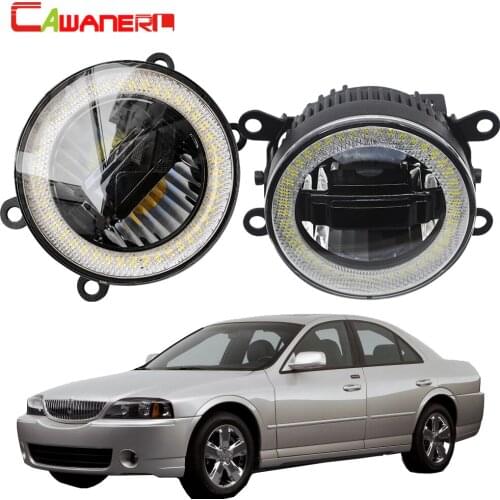 Cawanerl For Lincoln LS 2005 2006 Car Styling LED Bulb Fog Light + DRL Daytime Running Lamp + Angel Eye 12V 2 Pieces