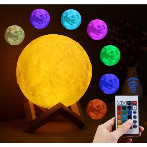 Moon light REMOTE CONTROL decorative Usb holiday Lamp Creative dream table lamp colorfully Touch 16Color Changed Decor Bedroom