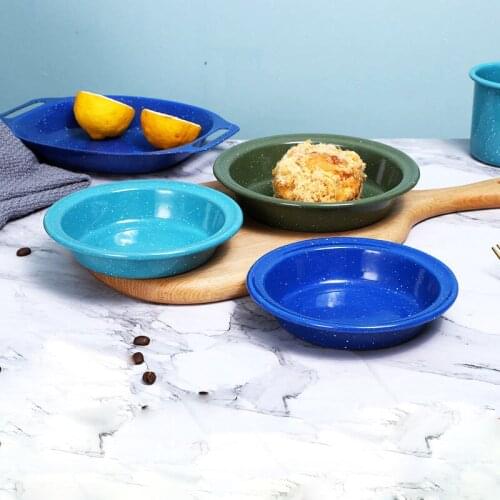 Enamel Basin Colorful Starry Sky Dots Home Dish Salad Dessert Plate Creative Breakfast Plate Tea Snack Dish Ins Popular