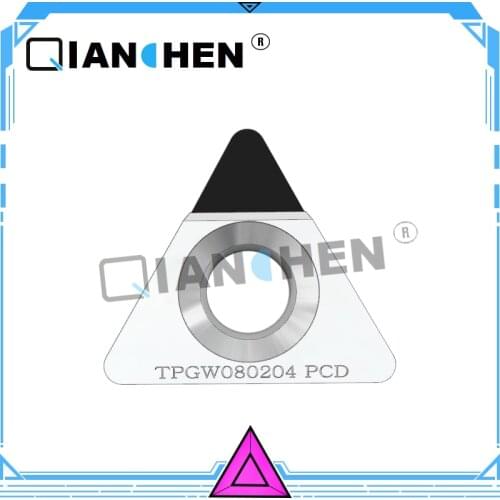 Ashley NEW 2PCS PCD/CBN Turning Inserts TPGH08 TPGH09 TPGH11 CNC PCD Diamond Inserts For Lathe Tools