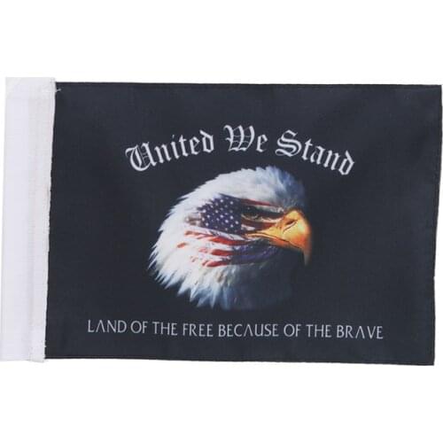 6" x 9" Eagle USA Flag Motorcycle Flag Banner For Honda Goldwing CB VTX CBR Yamaha Harley Davidson America Flag