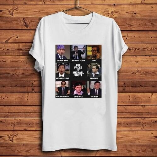 The Faces of Michael Scott Shirt Tv Show Inspired The Office Funny Graphic Tee Dunder Mifflin Schrute Farms Shirts Tumblr Tops