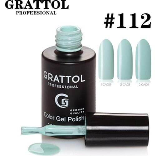 GRATTOL Professional Nail Polish #112 Green Colors Vernis Semi Permanent Primer Nail Art Hybrid Gel Pure Varnishes Gel