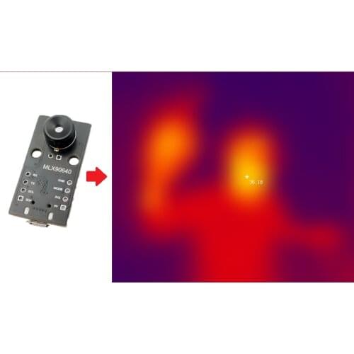 55 Degree MLX90640 infrared temperature measurement dot matrix module thermal imager module