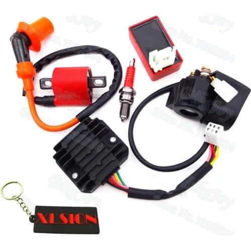 Ignition Coil 6 pin AC CDI Spark Plug D8TC Solenoid Relay Regulator Rectifier For 150cc 200cc 250cc ATV Quad Motorcycle