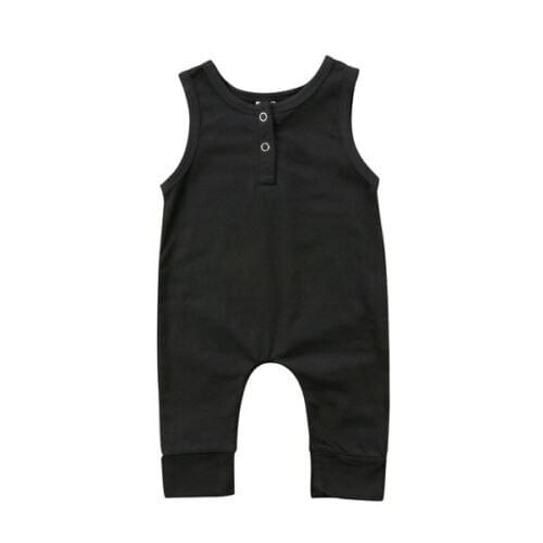 Citgeett Newborn Baby Boys Girls Sleeveless Romper Black Jumpsuit Harem Pants Outfits Casual Clothes 0-18M