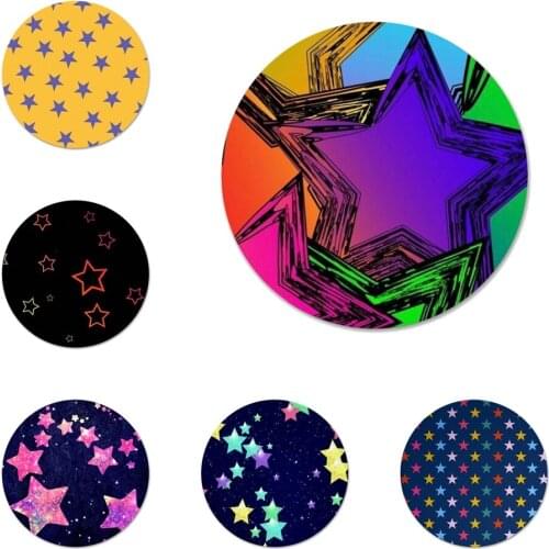 58mm Colorful star Badge Brooch Pin Accessories For Clothes Backpack Decoration gift