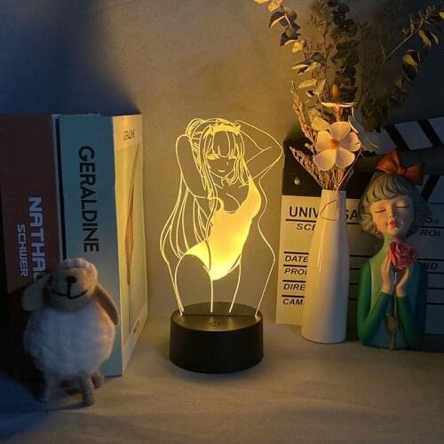 Swimsuit Sexy Anime Figure 3D Lamp Bedroom Decoration Color Changing Led Night Light Kawaii Room Decor DARLING In The FRANXX 390