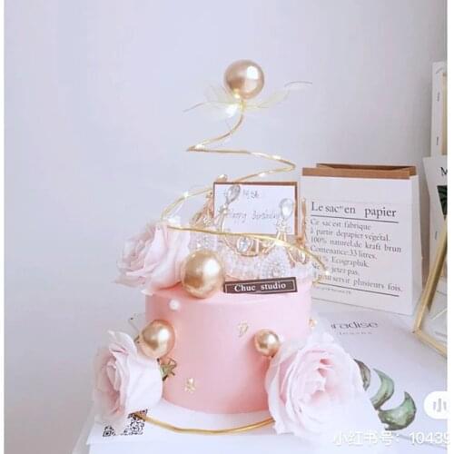 Lron Art Diamond Birthday Cake Topper Wedding party cake flag Dessert decoration Birthday wedding party Cupcake toppers Supplies