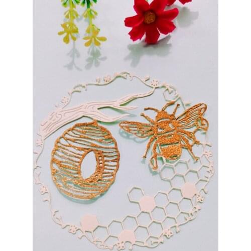Bees, and honeycombs Metal cutting Mould DIY scrapbook Photo album Paper Card Decoration Handicrafts embossing Die cutting