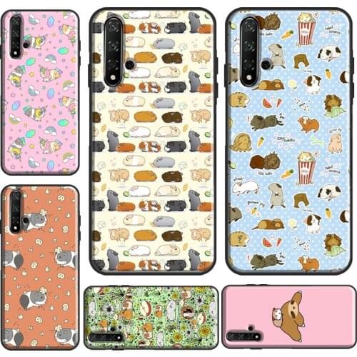 Cute Cartoon Guinea Pig Case For Huawei Y6 Y7 2019 Nova 5T Funda For Honor 10i 10 Lite 20 Pro 8X 9X 7A 8A Case