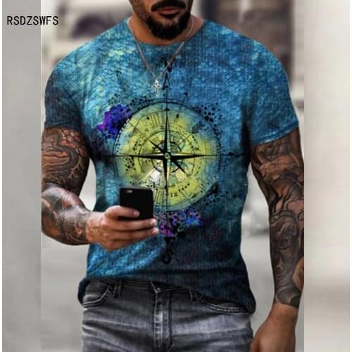 Mens 3D Printed Crew Neck Tees Tops Short Sleeve Casual T-Shirt Sport Muscle 2021 Summer Russian Flag Mens Casual Fashion New