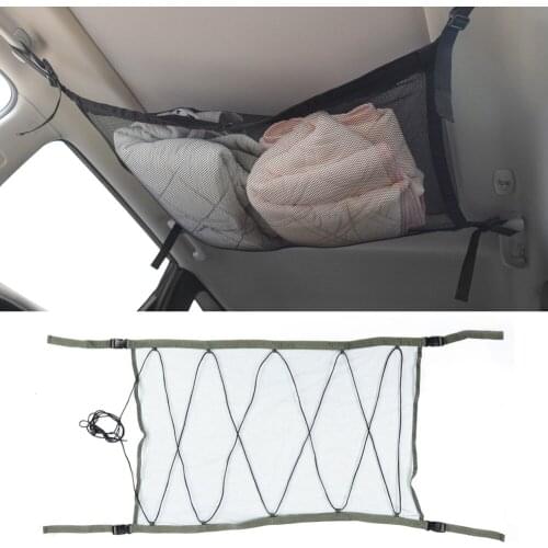 Single Layer Green Mesh Lightweight Black Rope Multifunction Outdoor Travel Camping Storage Bag