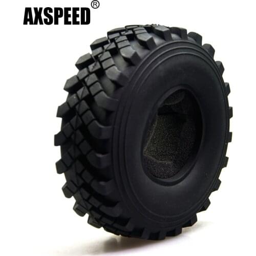 AXSPEED 1/2/4Pcs 2.2" Rubber Rock Tires 40mm OD Tyres for Axial SCX10 Wraith CC01 F350 1/10 RC Crawler Car