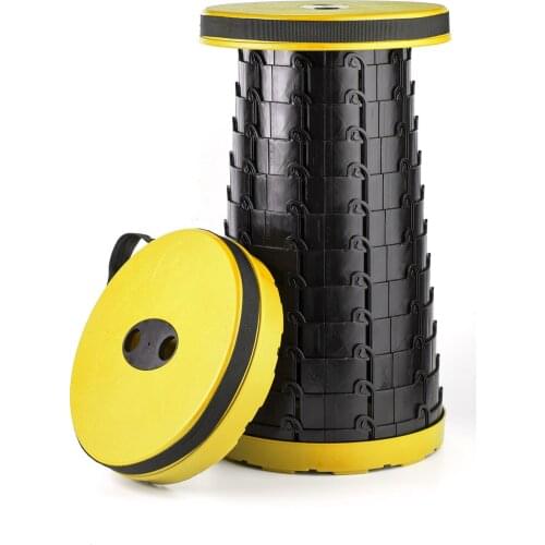 Folding Portable Stool (150kg. Bearing Capacity) Yellow Light Outdoor Furniture Picnic, Camping, Beach, Portable fishing