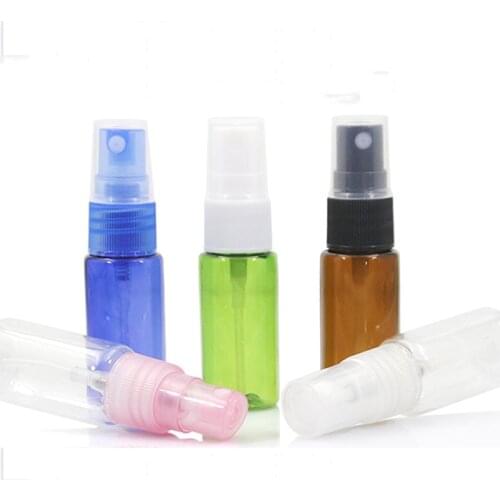 Spray Bpttle 15ml Empty Plastic Bottle Cosmetic Container Transparent Spray Packaging 15ml Empty Blue Green Spray Packaging50pcs