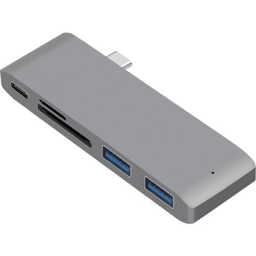 5 in 1 Type C Hub Type C to USB 3.0 Hub Splitter Adapter Power Port SD/TF Card Reader OTG Combo Converter for Macbook Pro 13"15"