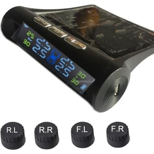Tyre Pressure external Sensor with Save fuel Solar & USB port charging Car tyre pressure guage TPMS