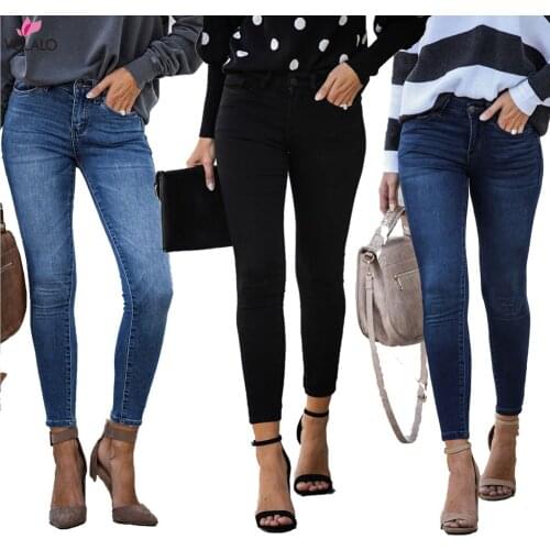 Женские укороченные джинсы VOLALO China At AliExpress