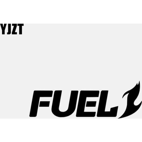 YJZT 12.5CM*4.2CM FUEL Personality Vinyl Car Sticker Decal Black/Silver C3-0783