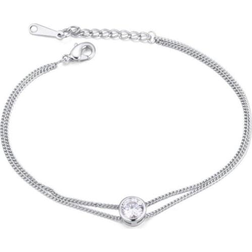 Top Quality Shining CZ Zircon Crystal Bracelet for Women Chain Link Charm Bracelets Jewelry for Wedding